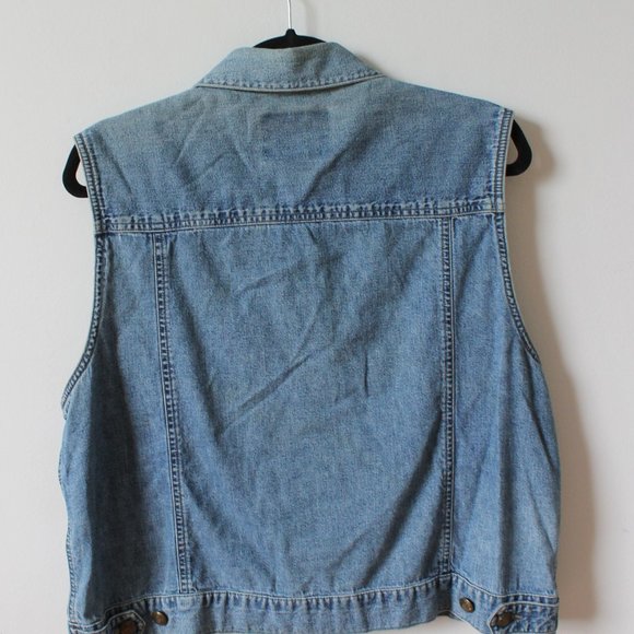80's Vintage Woolrich Denim Vest Size Large - Picture 2 of 5